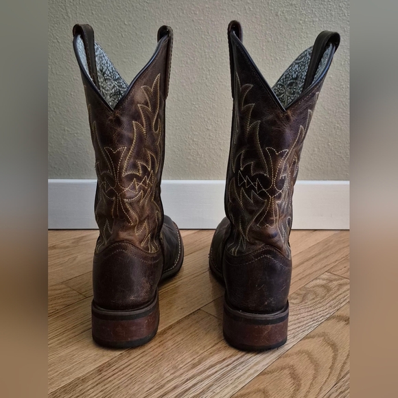 Laredo Women's 7.5 Anita Brown Western Cowboy Boots Style 5602 - Picture 5 of 11